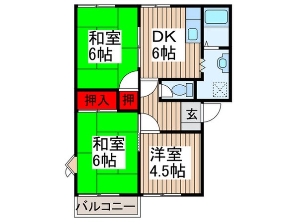 グランドハイツ光Ａ棟の物件間取画像